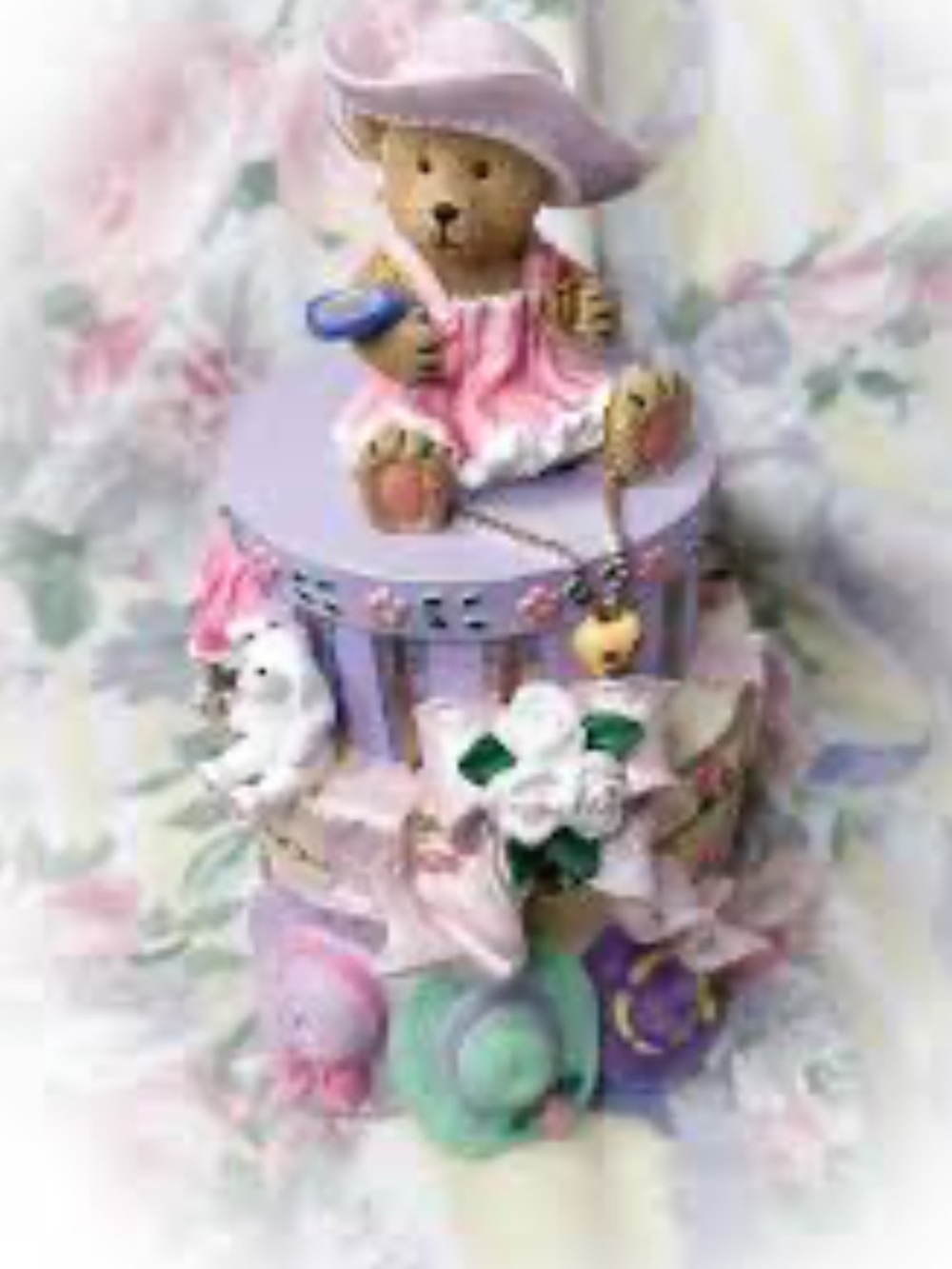 Vintage 1990's Enesco Cherished Teddies resin coin/piggy bank